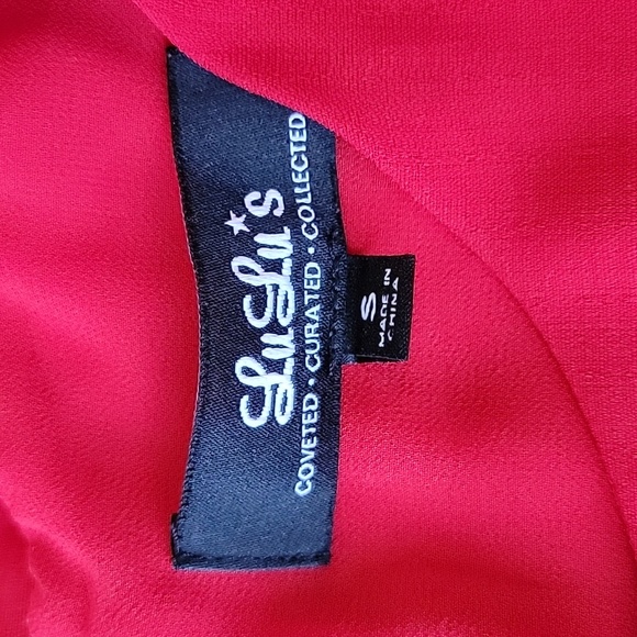 LULU'S Shift and Shout Red Shift Dress/ S. - Picture 5 of 11